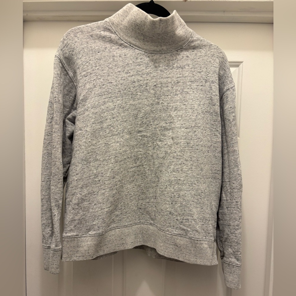 Abercrombie & Fitch Heather Gray Mock Neck Sweatshirt